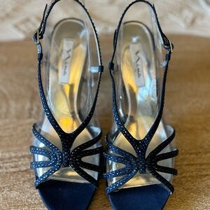 Nina “Bobbie” slingback. Luster navy. Beautiful and perfect for special occasion